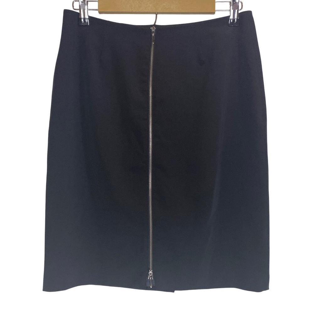 Laundry by Shelli Segal Black Front Zip Pencil‎ Skirt Size 8 Lined Workwear